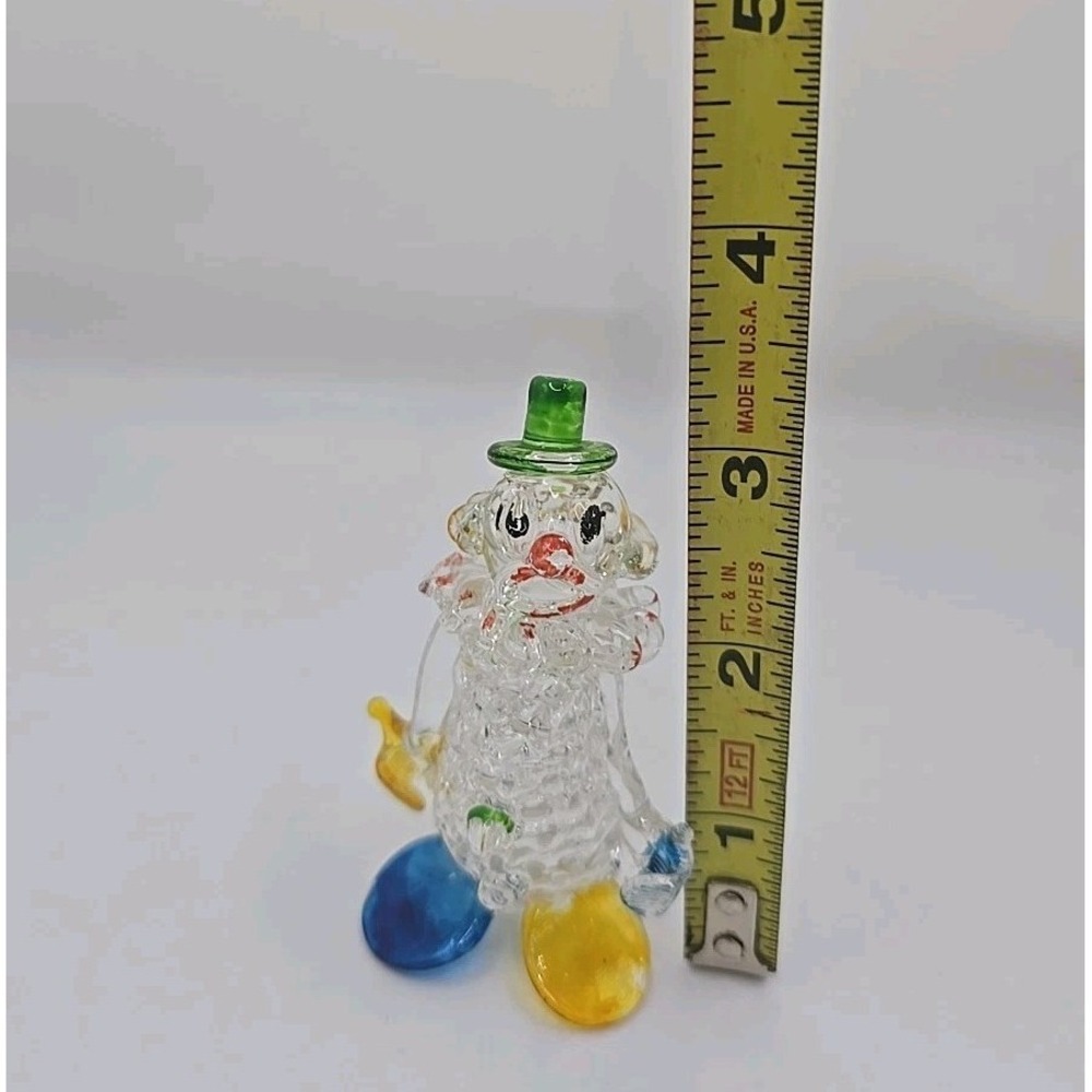 Clown Spun Glass Figurine Art Glass Italy Figure Vintage 4" Circuse - Picture 4 of 4